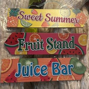 Luau Party Decor Signage - Fruit Stand/Bar sign Summer Fun Party